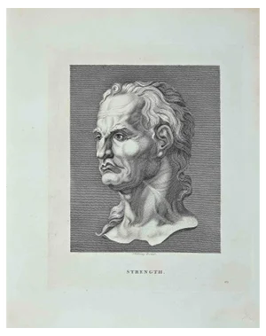 Thomas Holloway, Portrait of Strength, Original Etching, 1810