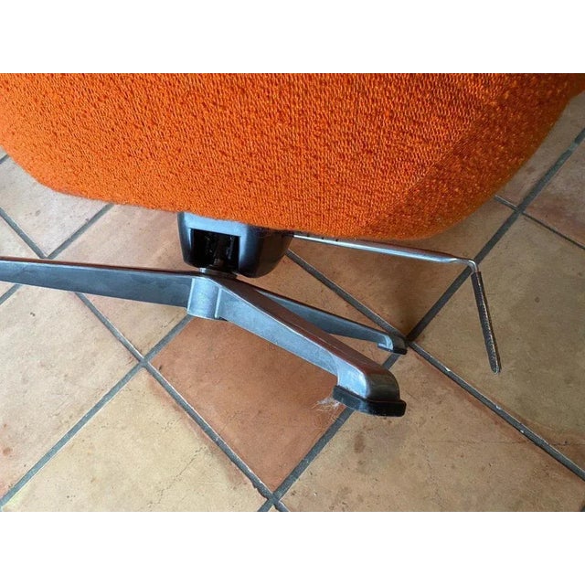 Orange Pivoting and Tilting Armchair, 1970s For Sale - Image 8 of 13