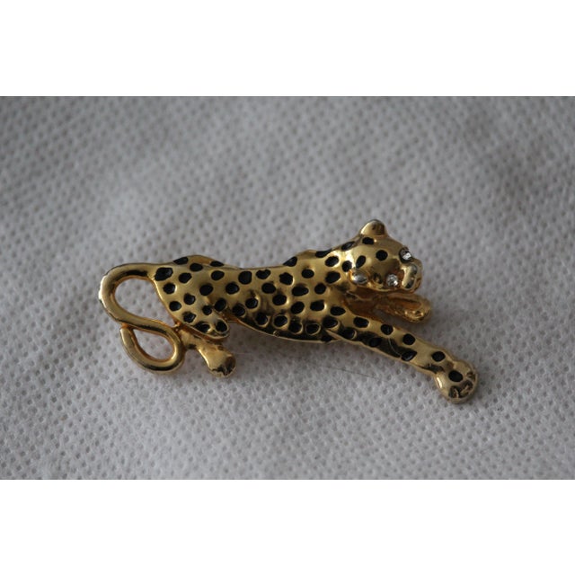 Mid-Century Modern Vintage Jaguar Brooch Pin, 1980s For Sale - Image 3 of 12