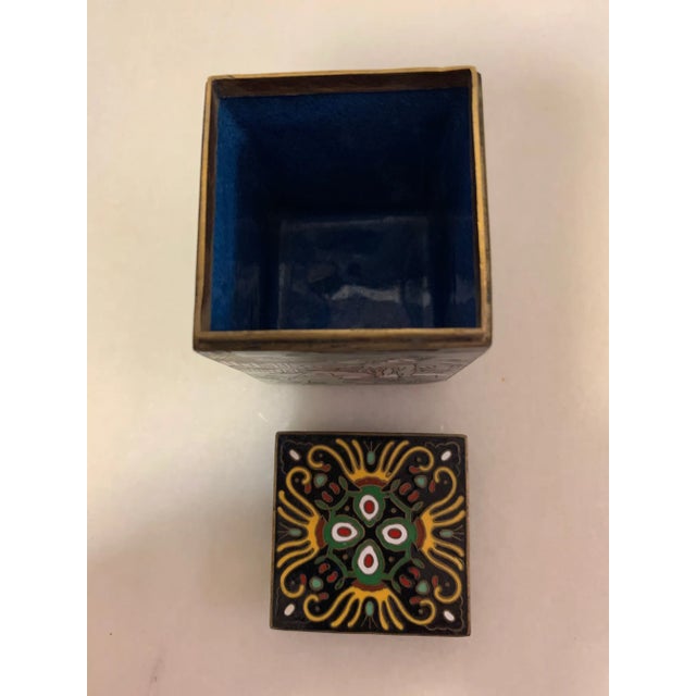 Ebony Antique Imperial Cloisonne Enamels From a Private Collection For Sale - Image 8 of 13