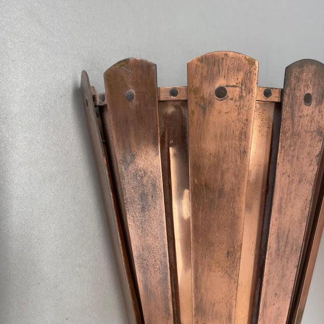 Vintage Theatre Wall Lights in Copper in the style of Gio Ponti, Italy, 1950s, Set of 2 For Sale - Image 6 of 18