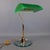 Banker Table Lamp in Polished Brass with Satin Green Glass Shade, 1970s For Sale - Image 16 of 16