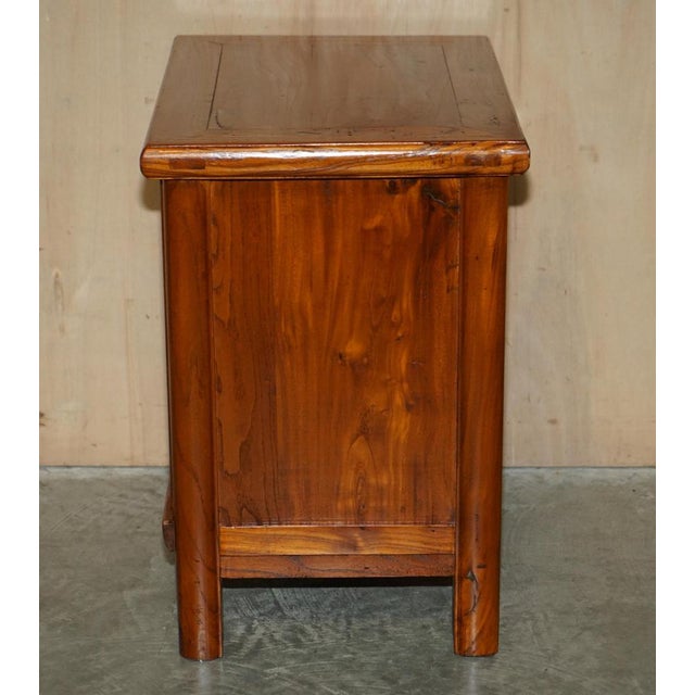 Chinese Elm Bedside Tables with Butterfly Handle, Set of 2 For Sale - Image 18 of 18