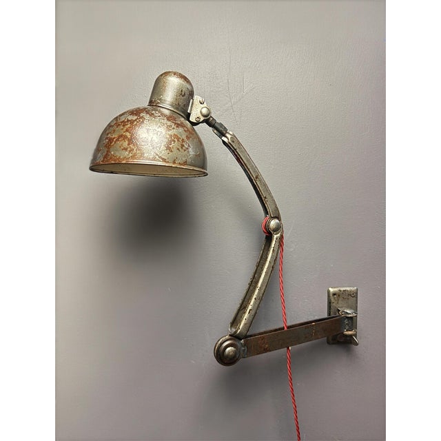 Gray Model 6716 Wall Lamp by Christian Dell for Kaiser Idell, 1930s For Sale - Image 8 of 11