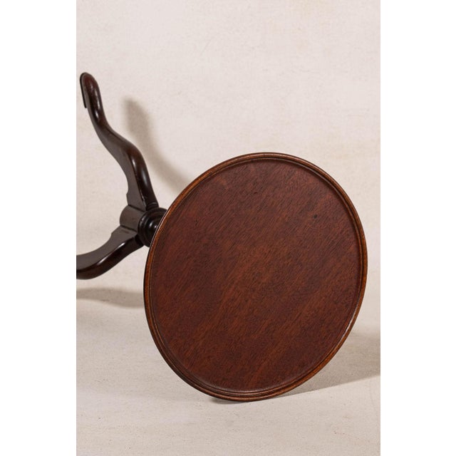 English Antique English Mahogany Wine Table For Sale - Image 3 of 4