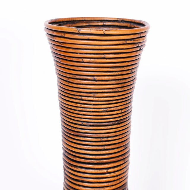 Mid-Century Modern Pencil Reed Vase For Sale - Image 3 of 6
