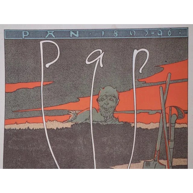 Joseph Sattler, Pan, 1897, Lithograph For Sale - Image 3 of 7