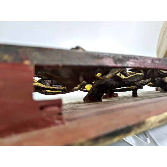 Set of Two Large 19th Century Wooden Carved Panels of Flowers and Vases For Sale In San Francisco - Image 6 of 7