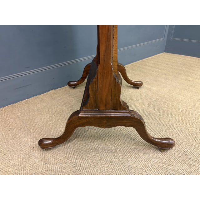 Queen Anne Style Walnut Cheval Mirror, 1920 For Sale - Image 9 of 14