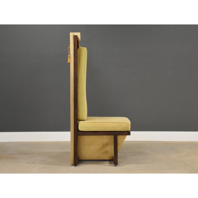 Hollywood Regency 1980s Mahogany and Gold King Sitting Dining Chair For Sale - Image 3 of 9