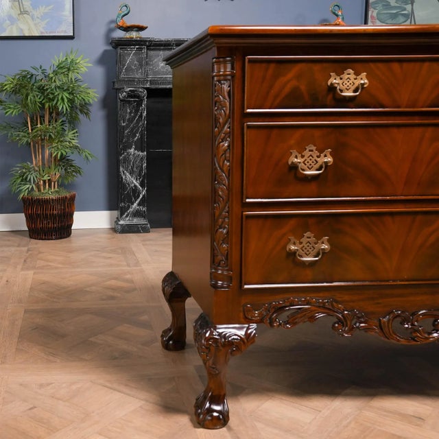 Niagara Furniture Chippendale Mahogany Triple Dresser For Sale - Image 12 of 12
