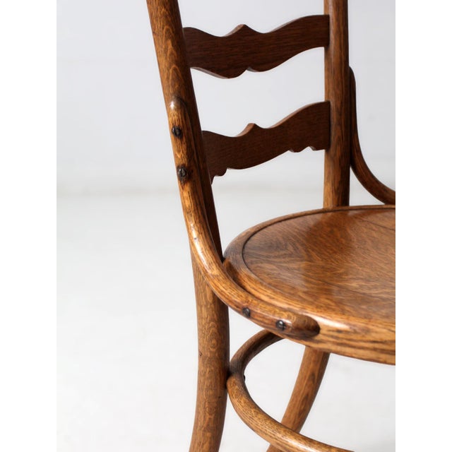 Antique Continental Bentwood Ladder-Back Side Chair For Sale - Image 13 of 13
