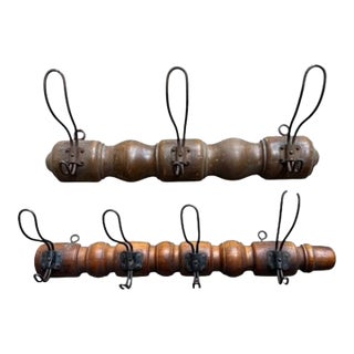Late 19th Century Coat Hat Racks Hooks - Set of 2 For Sale