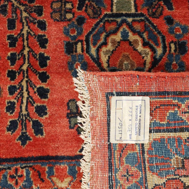 Antique Middle Eastern Saruk Rug in Cotton For Sale - Image 11 of 14