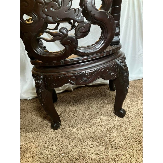 Late 19th Century Antique Hand Carved Chair For Sale - Image 9 of 17