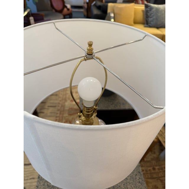 Jan Showers for Kyle Bunting Murano Glass Swirl Table Lamp With Gold Leaf For Sale - Image 4 of 12
