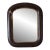 Antique Victorian Era Rounded Arch Tombstone Mirror With Original Glass For Sale