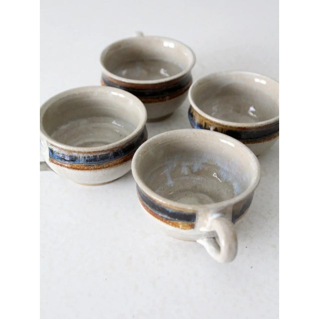 Vintage Studio Pottery Cups Set of 4 | Chairish
