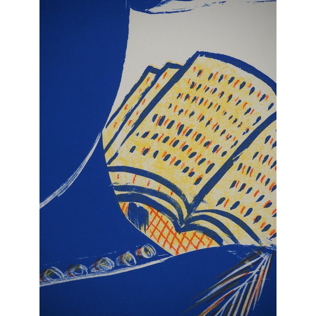 Poets in Sologne Original Signed Lithograph Poster by Alekos Fassianos For Sale - Image 6 of 9