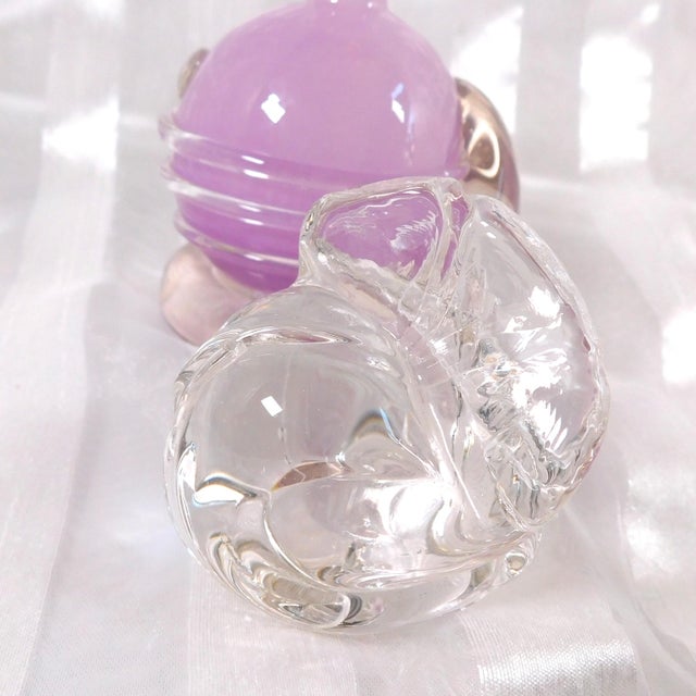 1980s Pink Tamaian Signed Art Glass Perfume Bottle For Sale - Image 5 of 6