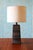 Gordon & Jane Martz 1960s Gordon and Jane Martz M242 Lamp for Marshall Studios Matte Black Tan Incised 33.75" For Sale - Image 4 of 13