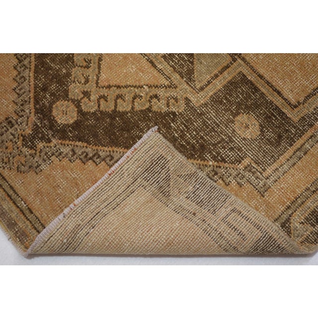 1940's Vintage Turkish Hand-Knotted Runner-3'7" X 12'5" For Sale - Image 4 of 13