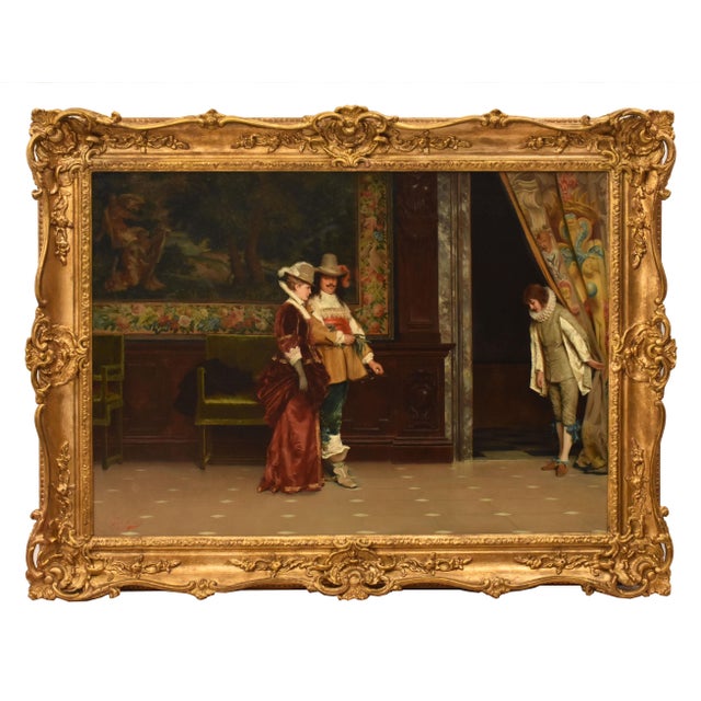 Tito Conti, Italian Genre Scene, 1879, Oil on Canvas, Framed For Sale - Image 11 of 11