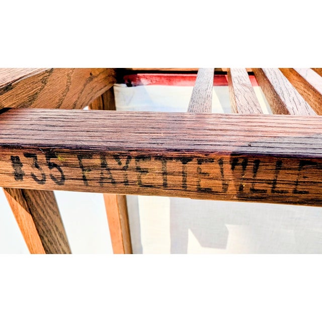 1990s 1990s Authentic Stickley Mission Oak Spindle Footstool #89-395 – April 1991 – Mint Condition For Sale - Image 5 of 10