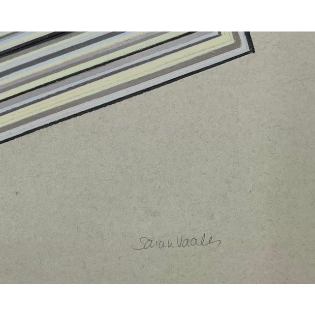 Mid-Century Modern Contemporary Original Abstract Geometric Drawing 3 by Sarah Vaaler For Sale - Image 3 of 5