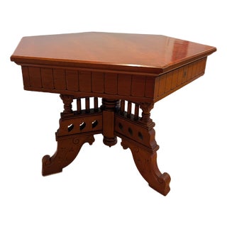 Late 19th Century Eastlake Style Hexagonal Center Table For Sale