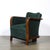 Pair of Art Deco Walnut Armchairs in Eucalyptus Mohair Velvet W/ Nickel Sabots For Sale - Image 4 of 18