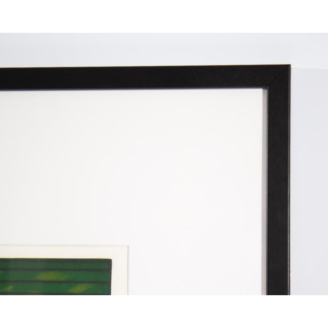 A mezzotint by the Japanese artist Kazuhisa Honda (born 1948). This vibrant work depicts a window with partially drawn...