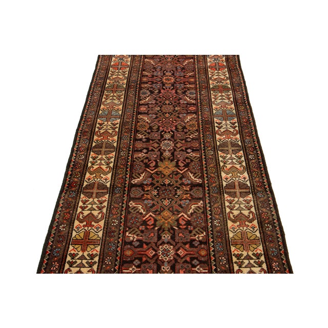 Islamic Antique Malayer Wool Runner Handmade With Multicolor Floral Design For Sale - Image 3 of 9