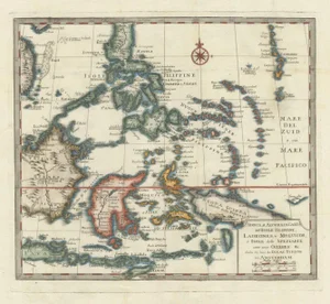 Map of the Philippines and Eastern Indonesia Spice Islands by Tirion, 1738