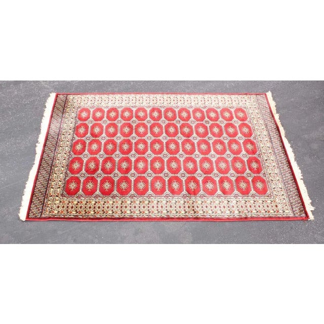 Vintage Bokhara Wool Rug Made In Greece For Sale - Image 11 of 13