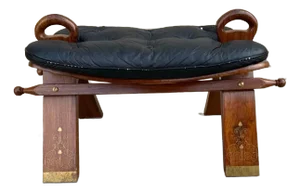 Mid 20th Century Vintage Egyptian African Camel Saddle Stool