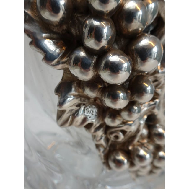 Vintage Italian Crystal and Silver Vase, 1980s For Sale - Image 14 of 17