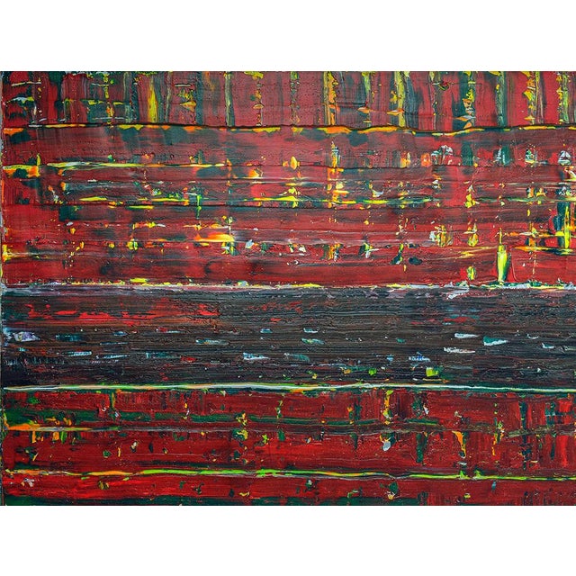Abstract Abstract Red Turkish Kilim No. 2 - Oversized Original Oil Painting by Diane Grant | Color Field For Sale - Image 3 of 7