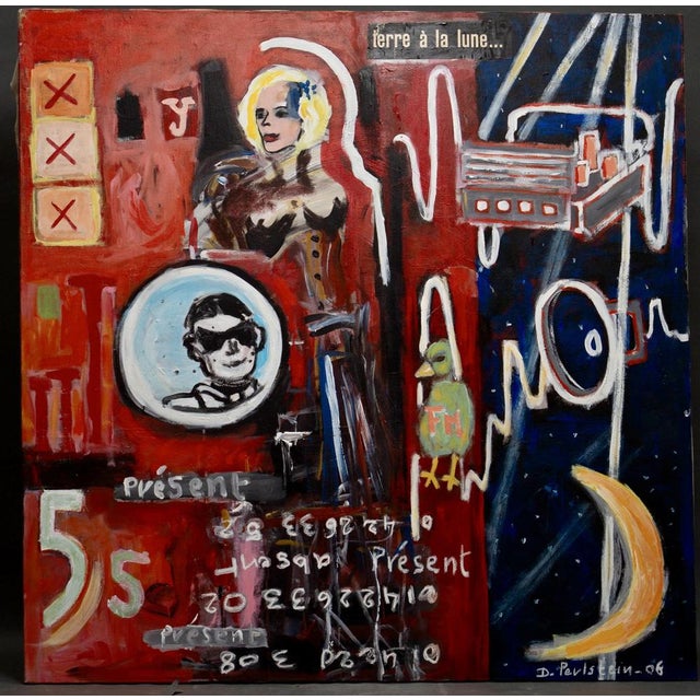 Delphine Perlstein, Earth to the Moon, 2006, Oil on Canvas For Sale - Image 14 of 15