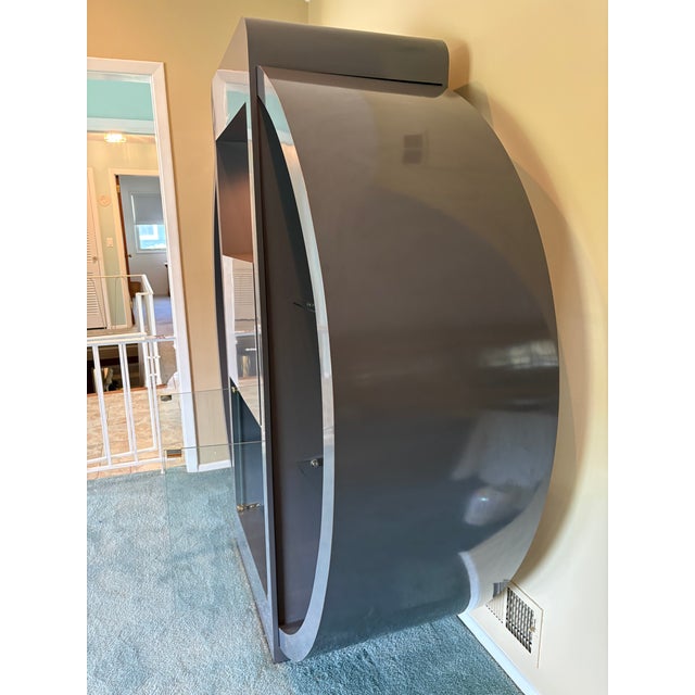 Paper Mid Century Modern Grey Laminate Modular Wall Unit Bar For Sale - Image 7 of 9