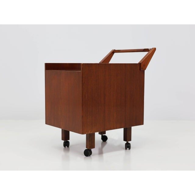 Wood Model CM24 Chest of Drawers on 4 Wheels by Franco Albini for Poggi, Italy, 1958 For Sale - Image 7 of 12
