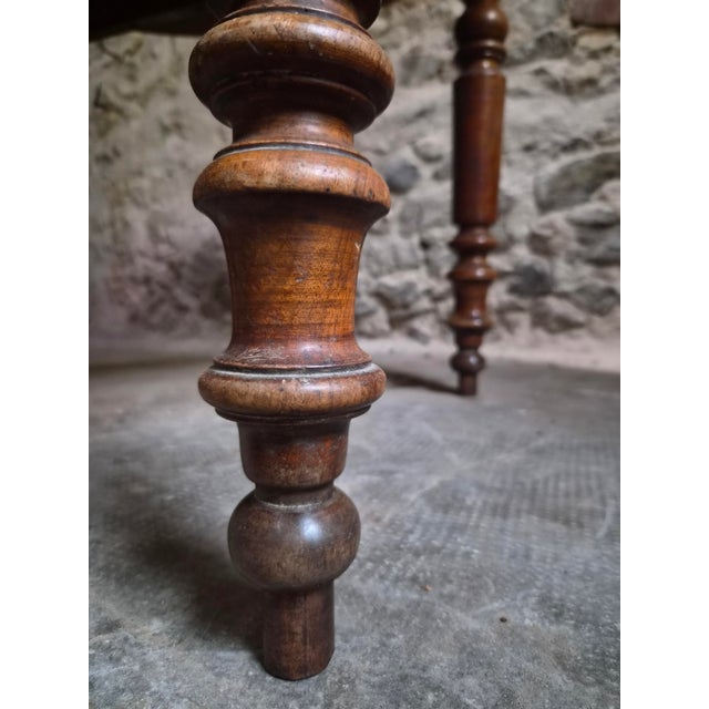 Antique French Drop-Leaf Dining Table in Cherrywood and Walnut, 1870s For Sale - Image 12 of 18