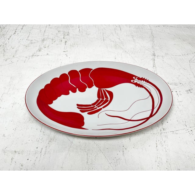 1980s Vintage Franci Villa Vanilla Lobster Platter For Sale - Image 5 of 7