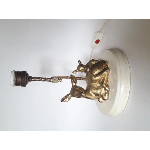 Vintage Table Lamp with Deers, 1960s For Sale - Image 6 of 6