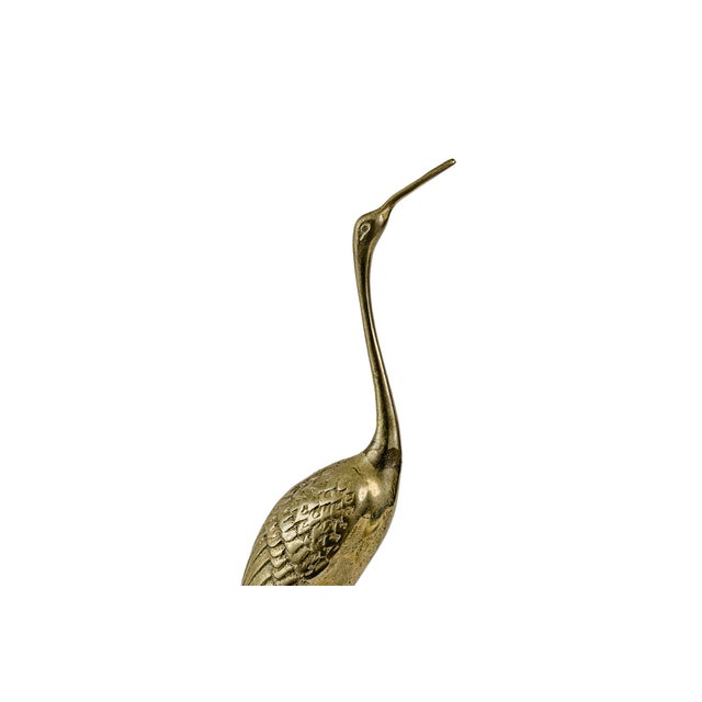 Mid-Century Modern Leonard Brass Crane Figurines (12") For Sale In Tulsa - Image 6 of 14