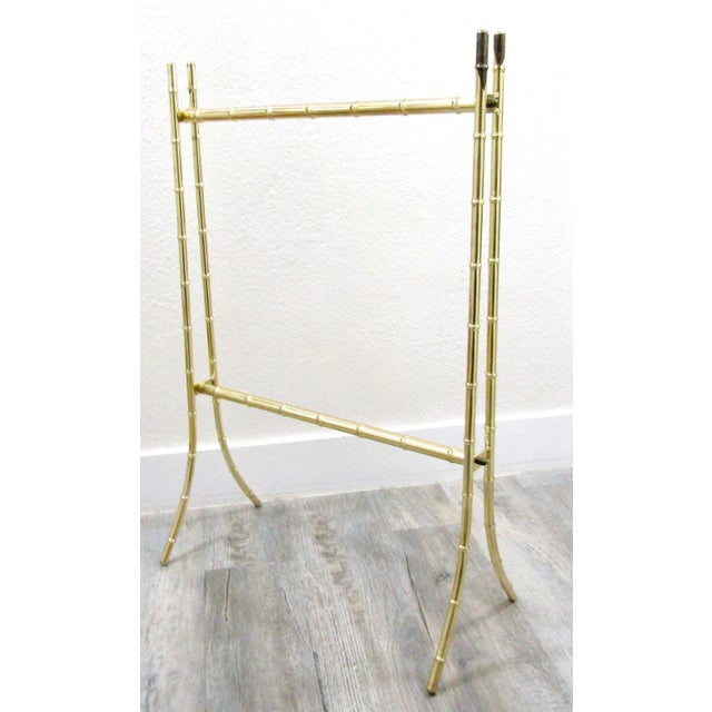 Vintage Hollywood Regency Brass Bamboo Towel Holder For Sale In Miami - Image 6 of 10