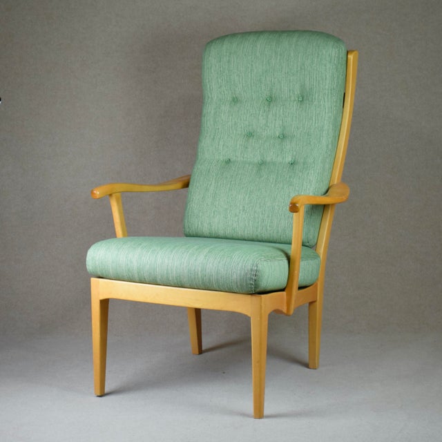Swedish Model Stora Fjäderbrickan Chair by Carl Malmsten for O.H. Sjögren, 1970s For Sale - Image 10 of 10