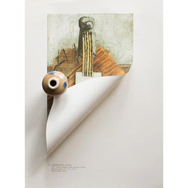 The School of Paris 1985 After Pablo Picasso, "Construction: Violin" Parisian Full-Color Print For Sale - Image 3 of 8