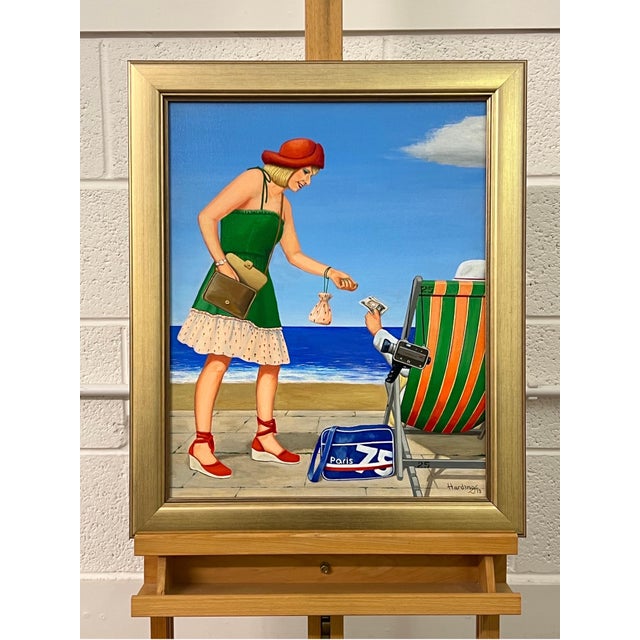 Figurative Vintage English Woman at a Seaside Beach Resort in Summer 1960's 1970's England 2013 For Sale - Image 3 of 8