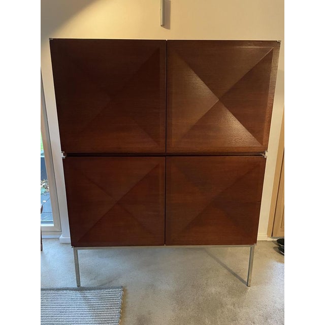 Rare highboard with diamond-shaped doors (Pointe de Diamant) designed by Antoine Philippon and Jacqueline Lecoq, model...